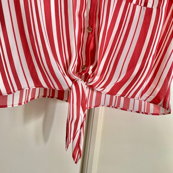 Hippie Rose Striped Tie Button Down - Picture 2 of 6